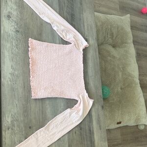 Hollister Light Pink Off-the-Shoulder Sweater